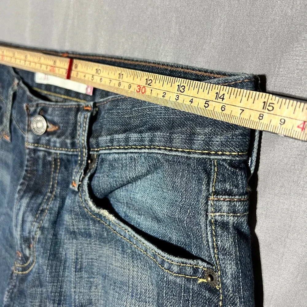 Levis 514 Slim Straight Mens Jeans Blue Medium Wash 29x32 100% Cotton Denim
